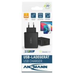 ANSMANN AG Home Charger 245PD / 3 A / 45 W / 2 Port^ Usb-ladegeräte