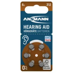 ANSMANN AG Hörgerätebatterien Typ 312 / PR41^ Hörgeräte-batterien
