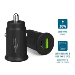 ANSMANN AG In-Car-Charger CC230PD / 3 A / 30 W / 2 Port^ Usb-ladegeräte