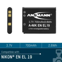 ANSMANN AG Kamera-Akku A-Nik EN EL 19^ Kamera-akkus