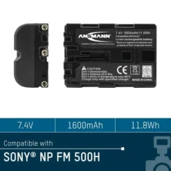 ANSMANN AG Kamera-Akku A-Son NP FM 500 H^ Kamera-akkus