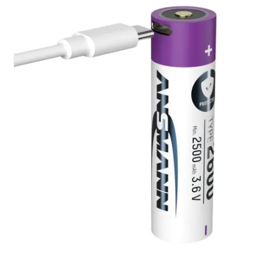 ANSMANN AG Li-Ion Akku 18650 2600 mAh mit USB Typ-C Ladebuchse^ Akkus