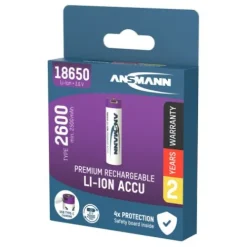 ANSMANN AG Li-Ion Akku 18650 2600 mAh mit USB Typ-C Ladebuchse^ Akkus