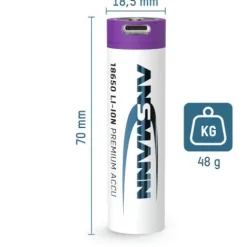 ANSMANN AG Li-Ion Akku 18650 2600 mAh mit USB Typ-C Ladebuchse^ Akkus