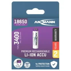 ANSMANN AG Li-Ion Akku 18650 3400 mAh mit USB Typ-C Ladebuchse^ Akkus