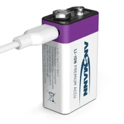 ANSMANN AG Li-Ion Akku 9V E-Block Typ 400 (min. 340 mAh) 1er Papierblister^ Akkus
