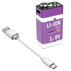 ANSMANN AG Li-Ion Akku 9V E-Block Typ 400 (min. 340 mAh) 1er Papierblister^ Akkus