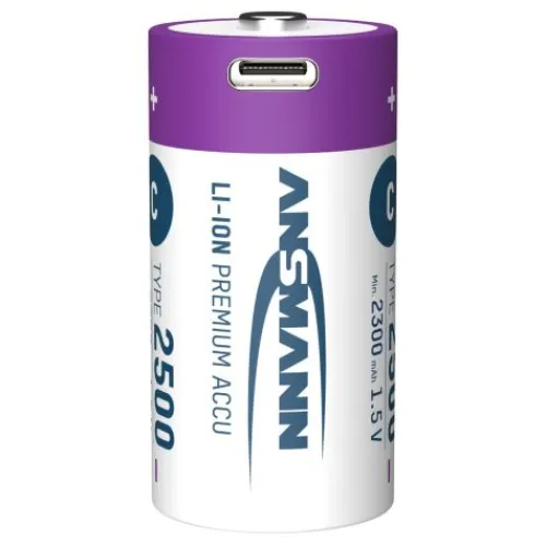 ANSMANN AG Li-Ion Akkus Baby C Typ 2500 (min. 2300 mAh) 2er Papierblister^ Akkus