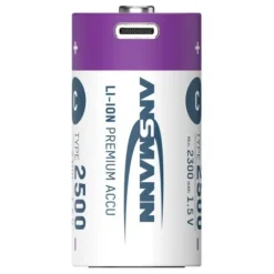 ANSMANN AG Li-Ion Akkus Baby C Typ 2500 (min. 2300 mAh) 2er Papierblister^ Akkus