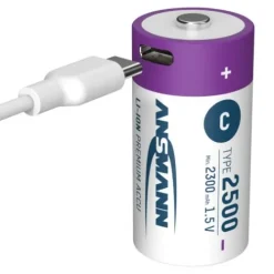 ANSMANN AG Li-Ion Akkus Baby C Typ 2500 (min. 2300 mAh) 2er Papierblister^ Akkus
