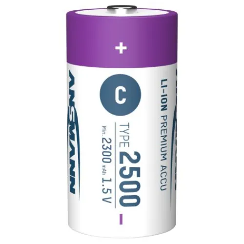 ANSMANN AG Li-Ion Akkus Baby C Typ 2500 (min. 2300 mAh) 2er Papierblister^ Akkus