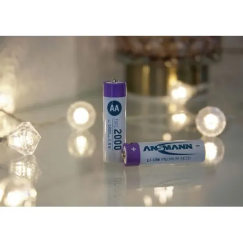 ANSMANN AG Li-Ion Akkus Mignon AA Typ 2000 (min. 1800 mAh) 4er Papierblister^ Akkus
