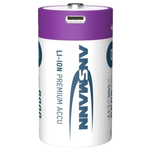 ANSMANN AG Li-Ion Akkus Mono D Typ 6000 (min. 5400 mAh) 2er Papierblister^ Akkus