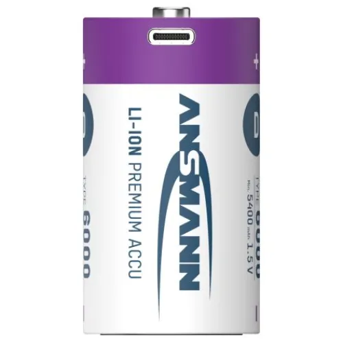 ANSMANN AG Li-Ion Akkus Mono D Typ 6000 (min. 5400 mAh) 2er Papierblister^ Akkus