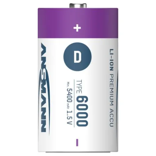 ANSMANN AG Li-Ion Akkus Mono D Typ 6000 (min. 5400 mAh) 2er Papierblister^ Akkus