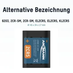 ANSMANN AG Lithium Batterie 2CR5^ Spezialzellen Batterien