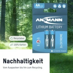 ANSMANN AG Lithium Batterie Mignon AA / FR6 4er Blister^ Batterien