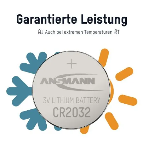 ANSMANN AG Lithium Knopfzelle CR2032^ Knopfzellen Batterien
