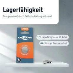 ANSMANN AG Lithium Knopfzelle CR2330^ Knopfzellen Batterien