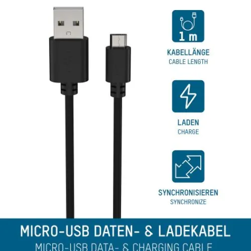 ANSMANN AG Micro-USB Daten und Ladekabel 100 cm^ Micro-usb