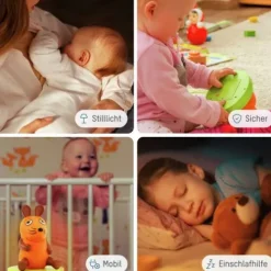 ANSMANN AG Mobiles Nachtlicht Maus^Kinder Maus & Elefant