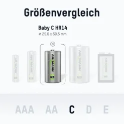 ANSMANN AG NiMH Akku Baby C 2500 mAh maxE 2er Blister^ Akkus