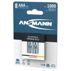 ANSMANN AG NiMH Akku Micro AAA Typ 1000 (min. 950 mAh) 4er Blister^ Akkus