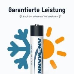 ANSMANN AG NiMH Akku Micro AAA Typ 1000 (min. 950 mAh) 4er Blister^ Akkus