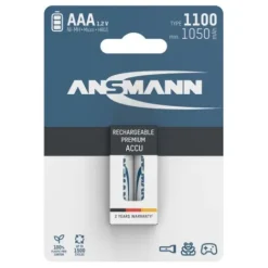 ANSMANN AG NiMH Akku Micro AAA Typ 1100 (min. 1050 mAh) 2er Blister^ Akkus