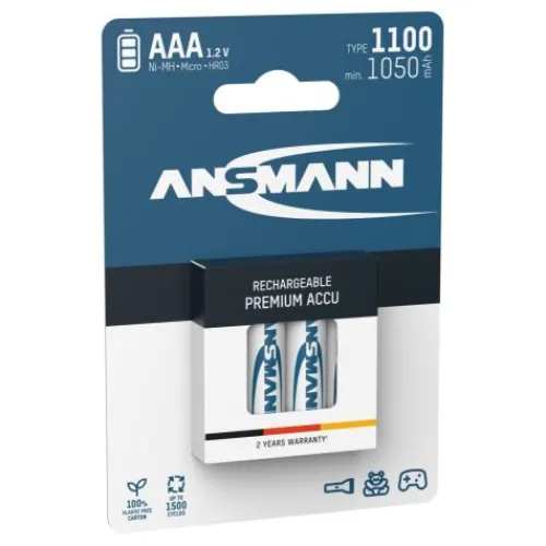 ANSMANN AG NiMH Akku Micro AAA Typ 1100 (min. 1050 mAh) 4er Blister^ Akkus
