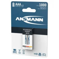 ANSMANN AG NiMH Akku Micro AAA Typ 1000 (min. 950 mAh) 2er Blister^ Akkus