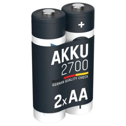 ANSMANN AG NiMH Akku Mignon AA Typ 2700 (min. 2500 mAh) 2er Blister^ Akkus