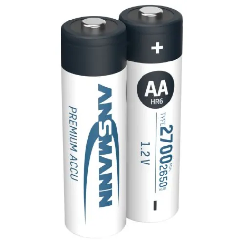 ANSMANN AG NiMH Akku Mignon AA Typ 2700 (min. 2500 mAh) 2er Blister^ Akkus