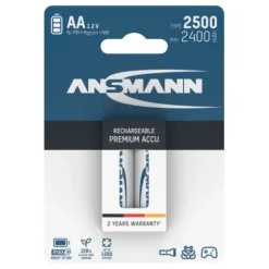 ANSMANN AG NiMH Akku Mignon AA Typ 2500 (min. 2400 mAh) maxE 2er Blister^ Akkus