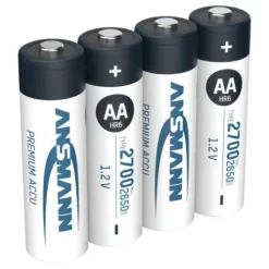 ANSMANN AG NiMH Akku Mignon AA Typ 2700 (min. 2500 mAh) 4er Blister^ Akkus