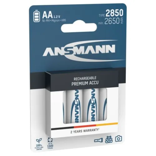 ANSMANN AG NiMH Akku Mignon AA Typ 2850 (min. 2650 mAh) 4er Blister^ Akkus