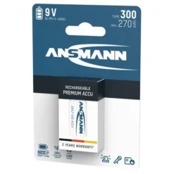 ANSMANN AG NiMH Akku 9V E-Block Typ 300 (min. 270 mAh) maxE 1er Blister^ Akkus