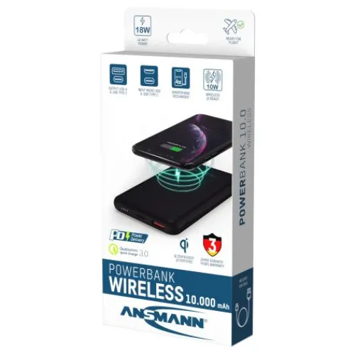 ANSMANN AG Powerbank 10000mAh PB218 wireless^ Wireless Powerbanks