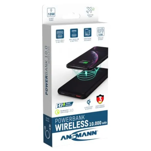 ANSMANN AG Powerbank 10000mAh PB218 wireless^ Wireless Powerbanks