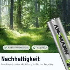 ANSMANN AG Solar NiMH Akku Micro AAA 550 mAh maxE 2er Blister^ Akkus