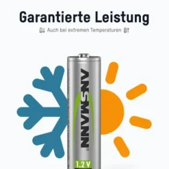ANSMANN AG Solar NiMH Akku Micro AAA 550 mAh maxE 2er Blister^ Akkus