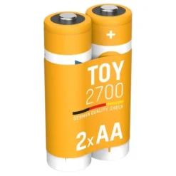 ANSMANN AG Toy NiMH Akku Mignon AA Typ 2700 (min. 2650 mAh) 2er Papierblister^ Akkus
