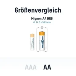 ANSMANN AG Toy NiMH Akku Mignon AA Typ 2700 (min. 2650 mAh) 2er Papierblister^ Akkus