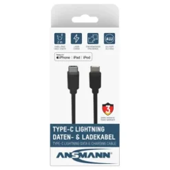 ANSMANN AG Type C / Lightning USB Daten- und Ladekabel 200 cm^ Lightning