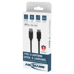 ANSMANN AG Type C / Lightning USB Daten- und Ladekabel 120 cm^ Lightning
