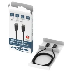 ANSMANN AG Type C / Lightning USB Daten- und Ladekabel 120 cm^ Lightning