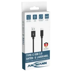 ANSMANN AG Type-C USB Daten und Ladekabel 200 cm^ Typ C