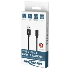 ANSMANN AG Type-C USB Daten und Ladekabel 200 cm^ Typ C