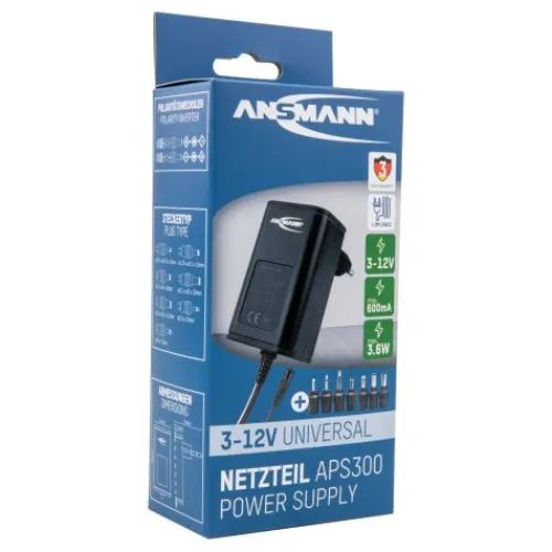 ANSMANN AG Universal-Netzteil APS 300 max. 0,6 A/3,6 W bei 3 - 12 V DC^ Netzteile
