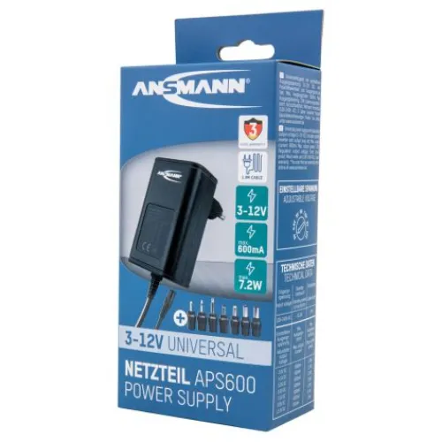 ANSMANN AG Universal-Netzteil APS 600 max. 0,6 A/7,2 W bei 3 - 12 V DC^ Netzteile